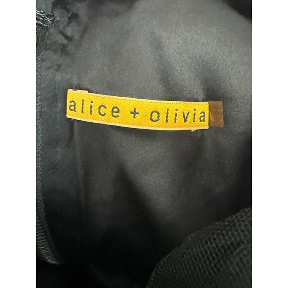 Alice & Olivia Black Tulle Tessie Dress Size 0 - Picture 6 of 6